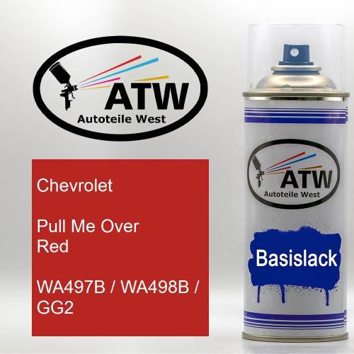Chevrolet, Pull Me Over Red, WA497B / WA498B / GG2: 400ml Sprühdose, von ATW Autoteile West.